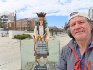 Ted in front of Chief Slacabamorinico statue at Mardi Gras Park in Mobile, Alabama.