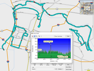 Bike ride route Ted took in Sacramento, California.