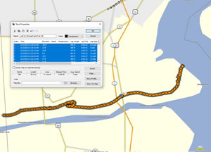Bike route Ted took on the Michael Castle Trail in Delaware.
