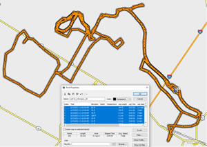 Bike route Ted took in Wilmington, Delaware.