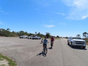Nancy, Colleen, Janice and Judith on a bike ride at Fort Pickens, Florida.