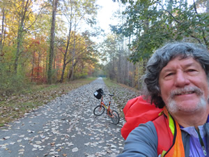 Ted with his bike on the Silver Comet Trail.