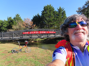 Ted with his bike on the Silver Comet Trail.