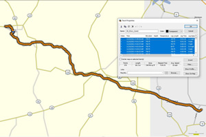 Bike route Ted took near Rockmart, Georgia on the Silver Comet Trail.