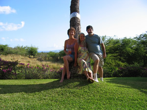 Andrea, her friend from Portland (I cannot remember her name) and Ted near the front of Andrea’s Condo in Kihei, Maui