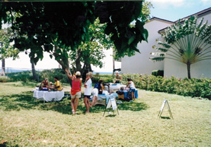 The picnic at the end of the Jim Stuart Memorial bike ride in Maui, Hawaii.