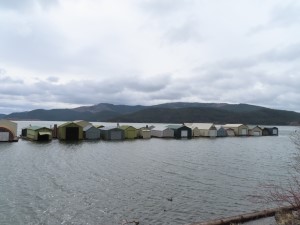 Boat dock on lake Chatcolet near trail of Coeur d’Alene Bridge. (south end of Lake Coeur d’Alene)