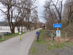 Ted’s bike on Trail of the Coeur d’Alene at Harrison, Idaho.