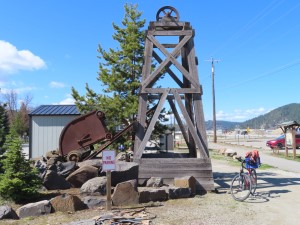 Mining stuff on display not far from Silver Mountain resort.