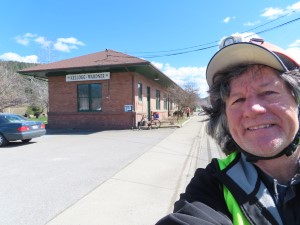 Ted and his bike at Kellogg historic train Depoe.