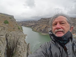 Ted standing by highway 29 bridge over the Snake River canyon in Twin Falls, Idaho. 