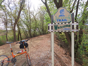 Ted’s bike on the Jane Addams trail near the Wisconsin boarder.