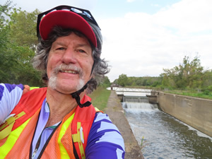 Ted next to the Hennepin Canal parkway trail in Illinois.