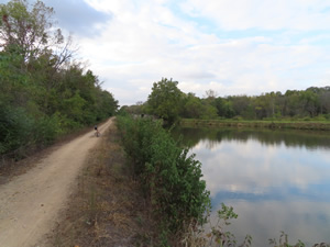 Ted’s bike on the Hennepin Canal parkway trail in Illinois.
