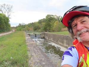 Ted next to the Hennepin Canal parkway trail in Illinois.