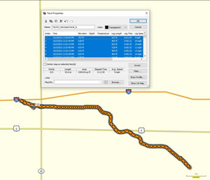 Bike route Ted took on the Hennepin Canal parkway trail in Illinois.