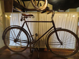 Part of the display of the Wright Brothers bike shop in the Museum at the birthplace of Wilbur Wright.