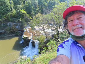 Ted overlooking Upper Cataract Falls west of Indianapolis, Indiana.