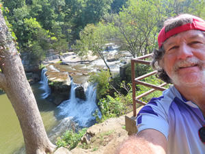Ted overlooking Upper Cataract Falls west of Indianapolis, Indiana.