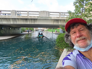 Ted on water canal in downtown Indianapolis, Indiana.