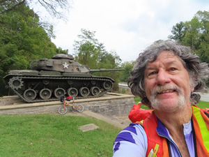 Tank near West Point, Kentucky. This display related to Ft. Knox.