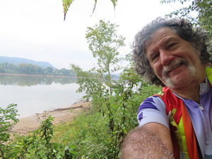 Ted at River Overlook next to Louisville loop trail in Kentucky.