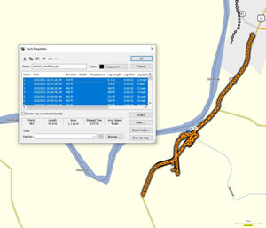 Bike route Ted took in West Point, Kentucky.