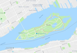 Google map – red line is the approximate loop that was cycled for the Wolverine 200 bike marathon. 