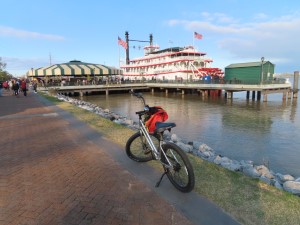 New Orleans Waterfront Park with stern wheel.