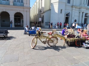 Bike vendor at Jackson Square in New Orleans.