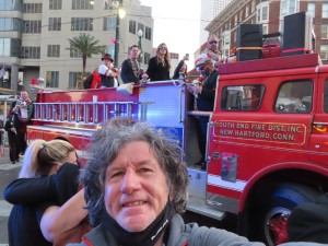 Ted at the Italian-American St. Joseph's Parade at the French Quarter in New Orleans.