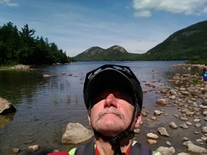 Ted at Jordan Pond in Arcadia National Park. 