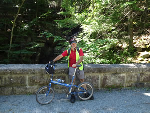 Ted on Bubble Pond bridge at Acadia National Park. 