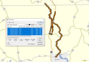Bike route Ted took near Parkton, Maryland.