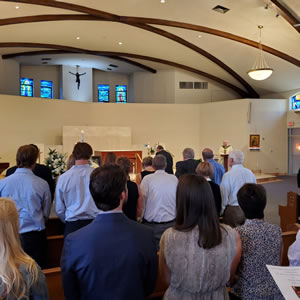Aunt Shirley’s funeral mass at St. Robert Bellarmine church in Andover, Massachusetts.