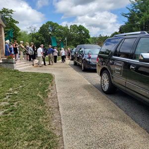 Outside the church of Aunt Shirley’s funeral at St. Robert Bellarmine church in Andover, Massachusetts.