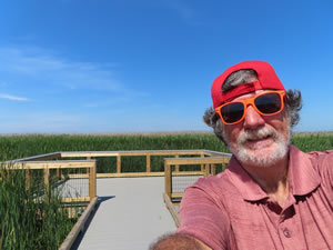 Ted on Hellcat Interpretive trail (near lot 4) on Plum Island (Parker River National Wildlife Refuge), Massachusetts.