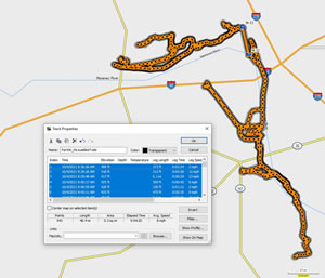 Bike route Ted took on the Meramec Greenway bike trail near St Louis, Missouri.