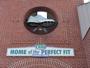 Ted’s shoe store near Keene, New Hampshire.
