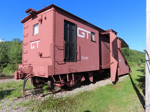 Back of 1951 Russell Snow Plow on display in Gorham, New Hampshire.