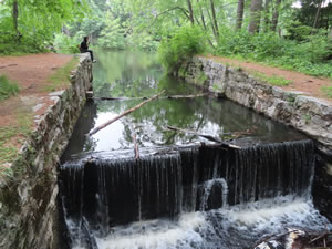 Channel Dam at Mine Falls Park, Nashua, New Hampshire.