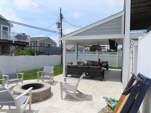 Back yard of cousin Chris’s beach house at Seabrook, New Hampshire.