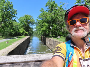 Ted next to Delaware & Raritan Canal State Park Trail in New Jersey.