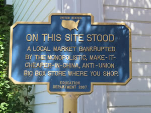 Sign in Woodstock, New York.