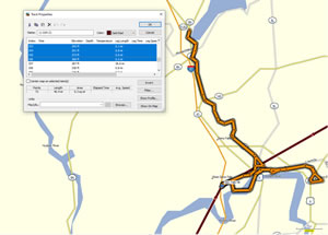 Bike route Ted took near Glenn Falls, New York.