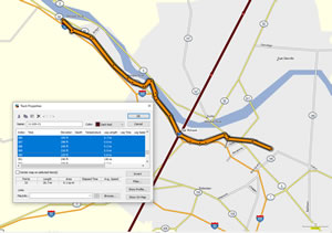Bike route Ted took near Schenectady, New York.
