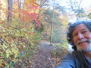 Ted on Alder trail at Lake Normal State Park.