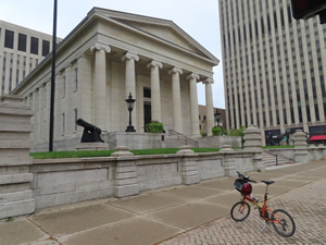 Ted’s bike in downtown Dayton, Ohio.