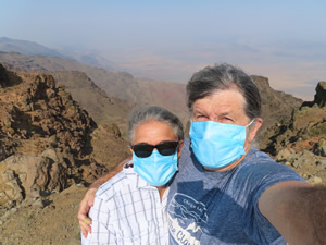 Ted and Marty at East rim lookout in the Steen Mountains.