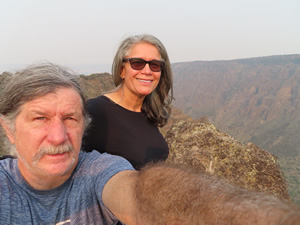 Ted and Marty near Big Indian Gorge in the Steen Mountains.